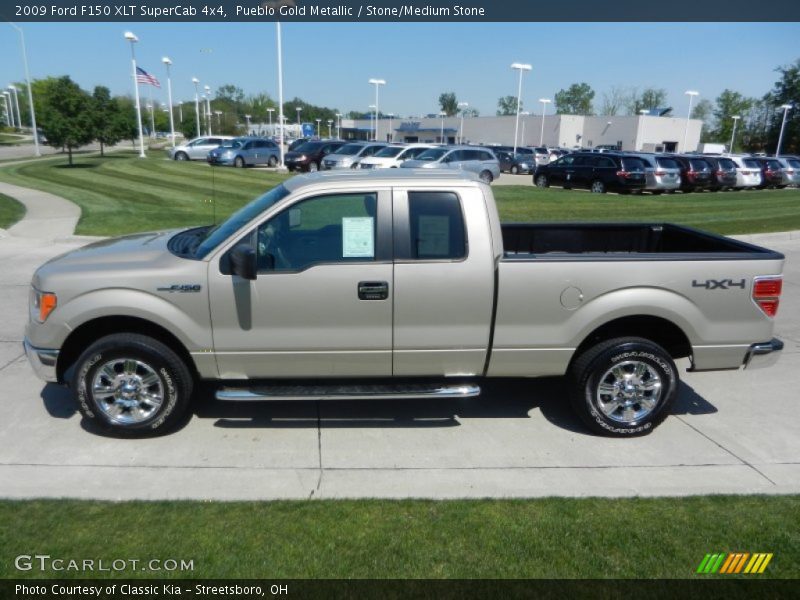 Pueblo Gold Metallic / Stone/Medium Stone 2009 Ford F150 XLT SuperCab 4x4