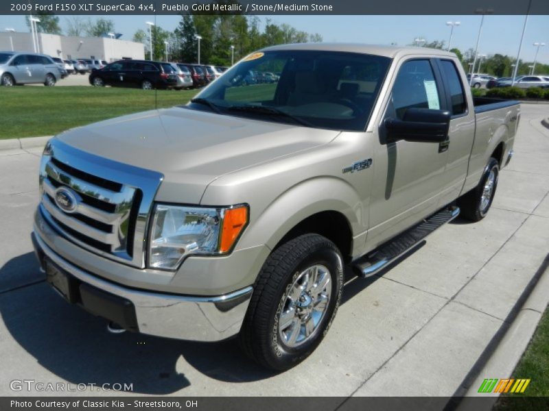 Pueblo Gold Metallic / Stone/Medium Stone 2009 Ford F150 XLT SuperCab 4x4