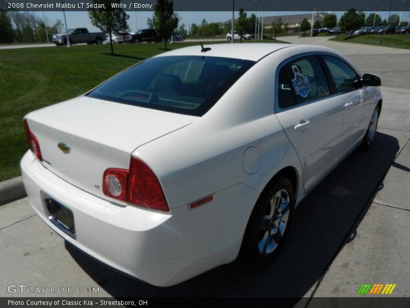 White / Ebony 2008 Chevrolet Malibu LT Sedan