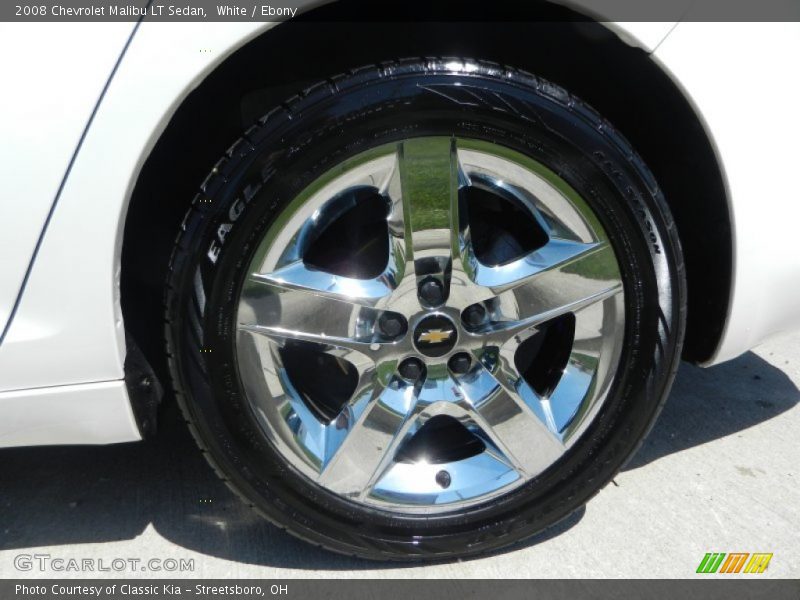 White / Ebony 2008 Chevrolet Malibu LT Sedan