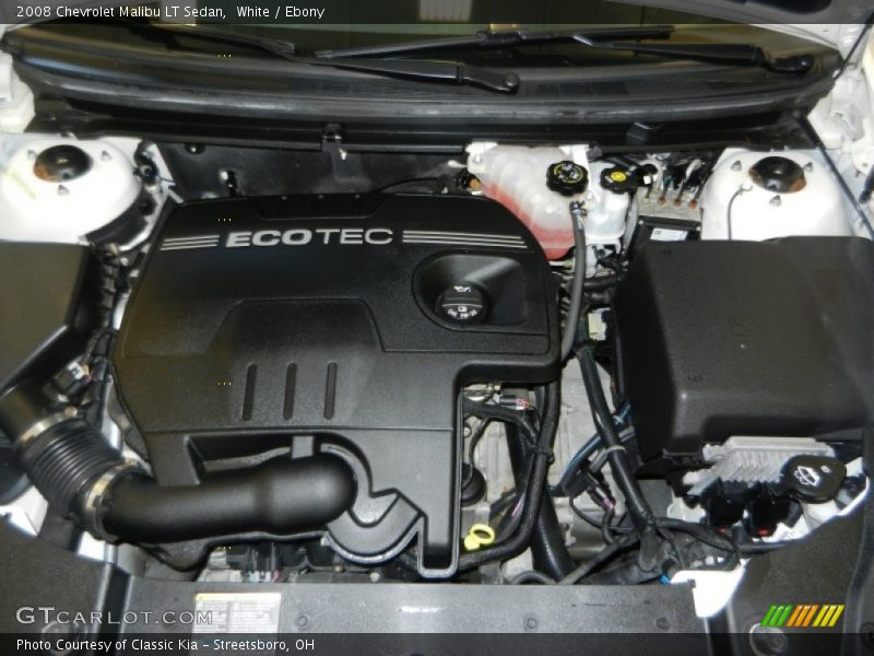 White / Ebony 2008 Chevrolet Malibu LT Sedan