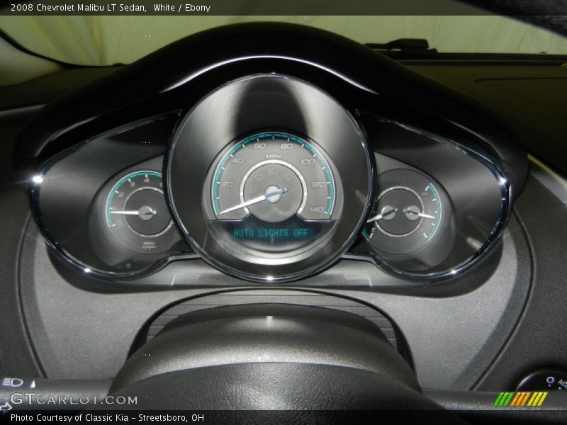 White / Ebony 2008 Chevrolet Malibu LT Sedan