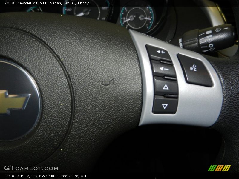 White / Ebony 2008 Chevrolet Malibu LT Sedan