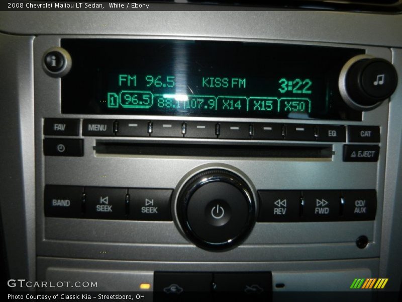 White / Ebony 2008 Chevrolet Malibu LT Sedan