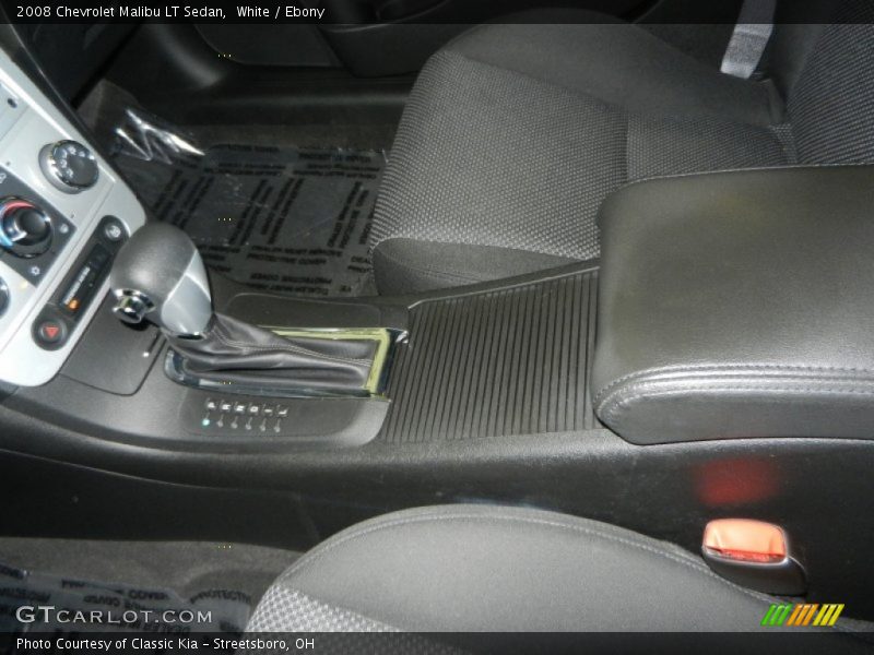 White / Ebony 2008 Chevrolet Malibu LT Sedan