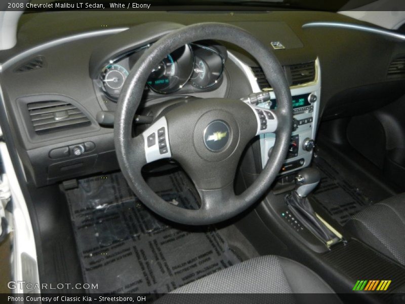 White / Ebony 2008 Chevrolet Malibu LT Sedan