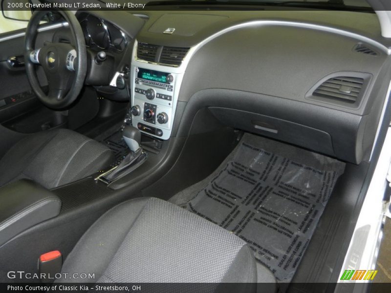 White / Ebony 2008 Chevrolet Malibu LT Sedan