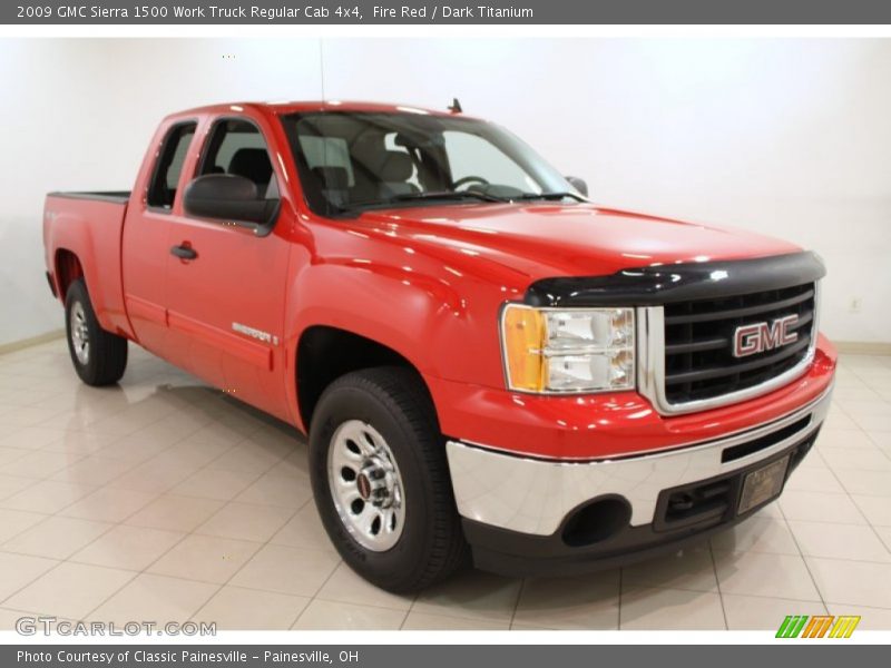 Fire Red / Dark Titanium 2009 GMC Sierra 1500 Work Truck Regular Cab 4x4