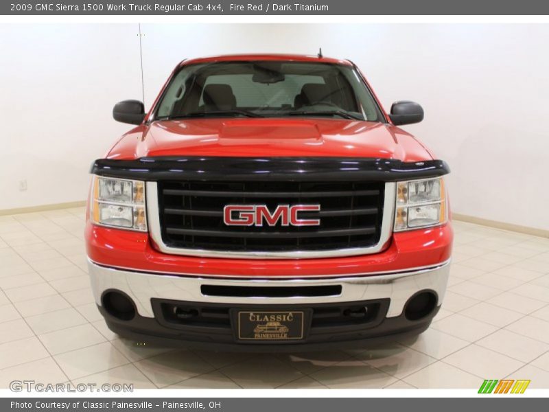 Fire Red / Dark Titanium 2009 GMC Sierra 1500 Work Truck Regular Cab 4x4