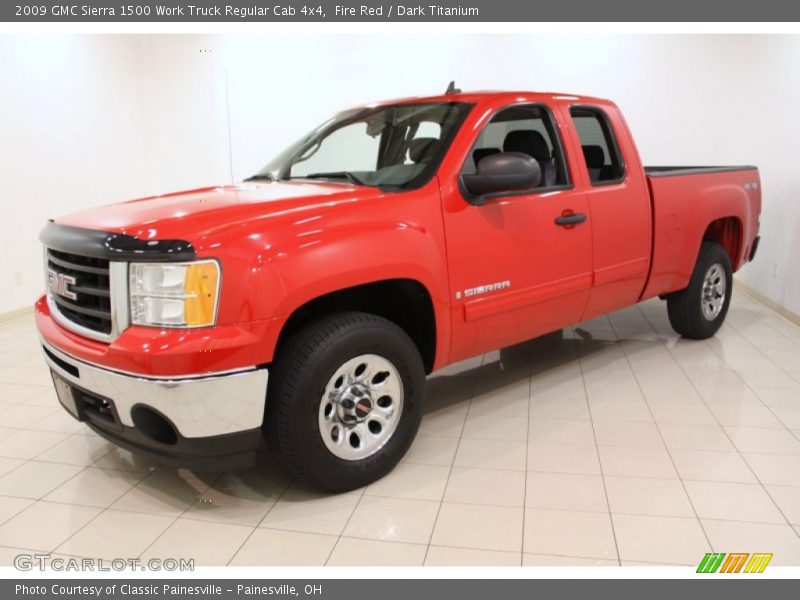 Fire Red / Dark Titanium 2009 GMC Sierra 1500 Work Truck Regular Cab 4x4