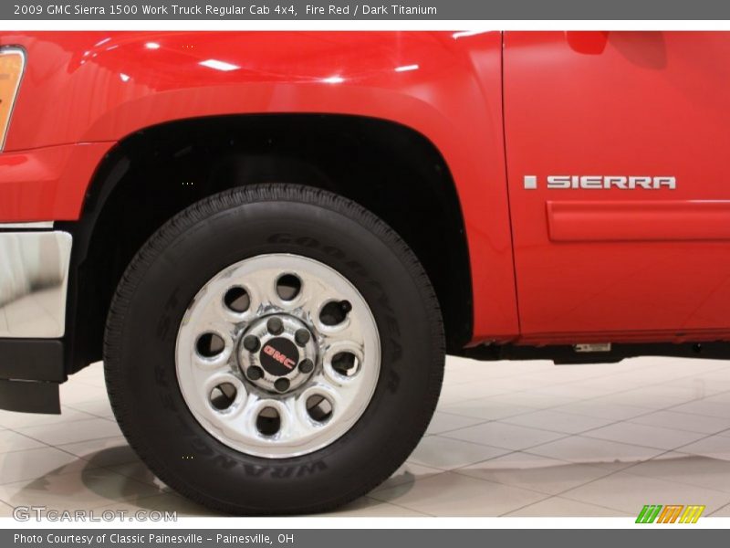 Fire Red / Dark Titanium 2009 GMC Sierra 1500 Work Truck Regular Cab 4x4