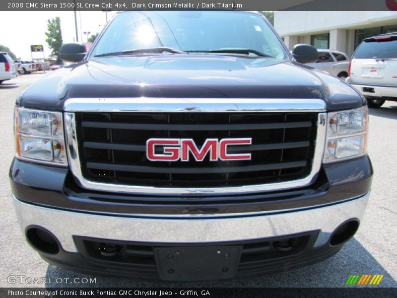 Dark Crimson Metallic / Dark Titanium 2008 GMC Sierra 1500 SL Crew Cab 4x4