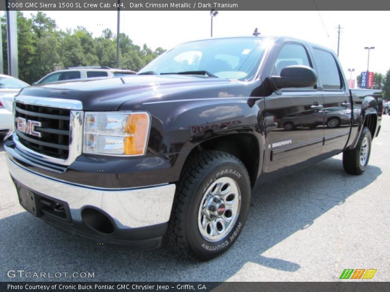 Dark Crimson Metallic / Dark Titanium 2008 GMC Sierra 1500 SL Crew Cab 4x4