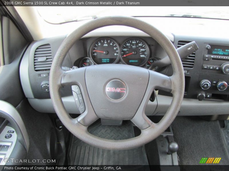 Dark Crimson Metallic / Dark Titanium 2008 GMC Sierra 1500 SL Crew Cab 4x4