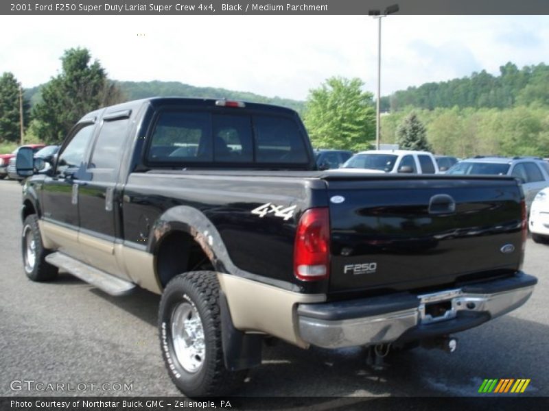 Black / Medium Parchment 2001 Ford F250 Super Duty Lariat Super Crew 4x4