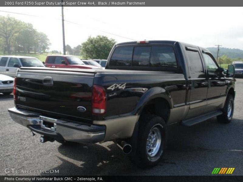 Black / Medium Parchment 2001 Ford F250 Super Duty Lariat Super Crew 4x4