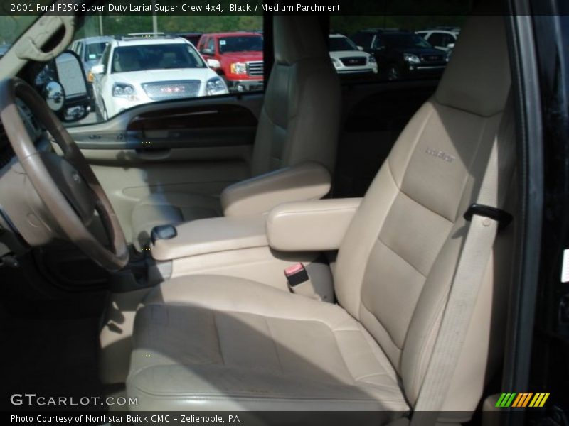 Black / Medium Parchment 2001 Ford F250 Super Duty Lariat Super Crew 4x4