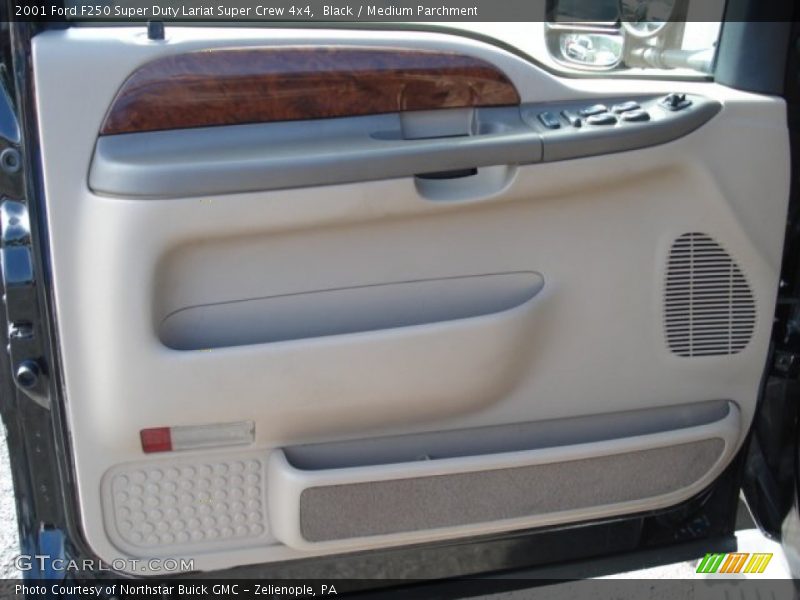 Black / Medium Parchment 2001 Ford F250 Super Duty Lariat Super Crew 4x4