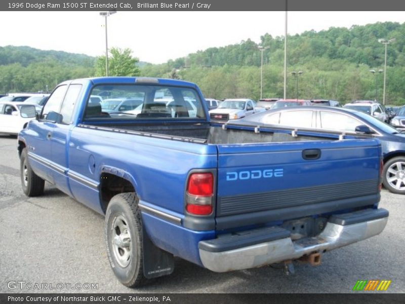 Brilliant Blue Pearl / Gray 1996 Dodge Ram 1500 ST Extended Cab