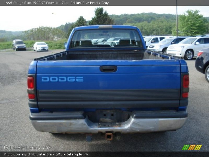 Brilliant Blue Pearl / Gray 1996 Dodge Ram 1500 ST Extended Cab