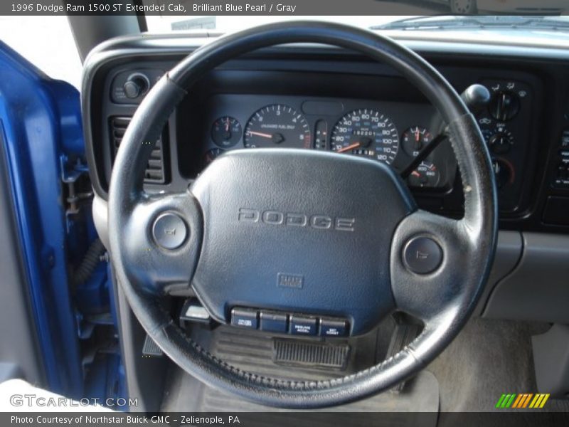 Brilliant Blue Pearl / Gray 1996 Dodge Ram 1500 ST Extended Cab