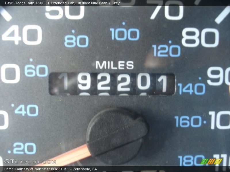 Brilliant Blue Pearl / Gray 1996 Dodge Ram 1500 ST Extended Cab