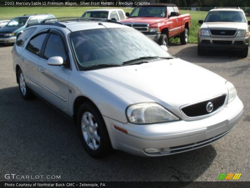 Silver Frost Metallic / Medium Graphite 2003 Mercury Sable LS Premium Wagon