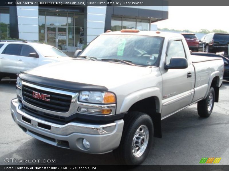Silver Birch Metallic / Dark Pewter 2006 GMC Sierra 2500HD SLE Regular Cab 4x4