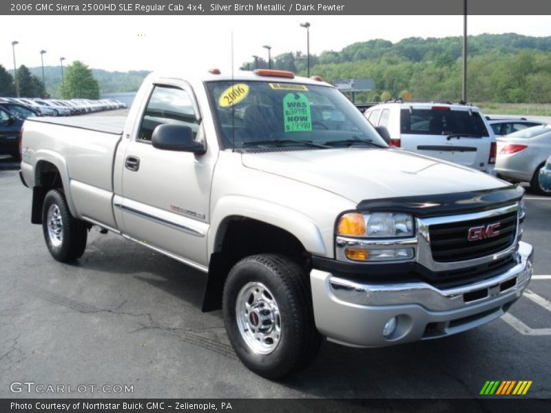 Silver Birch Metallic / Dark Pewter 2006 GMC Sierra 2500HD SLE Regular Cab 4x4