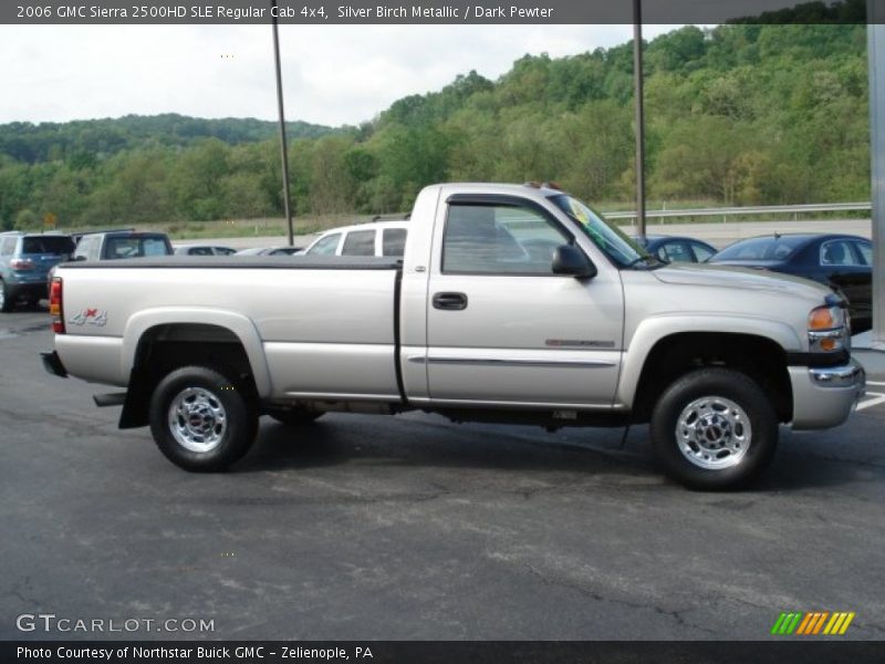 Silver Birch Metallic / Dark Pewter 2006 GMC Sierra 2500HD SLE Regular Cab 4x4