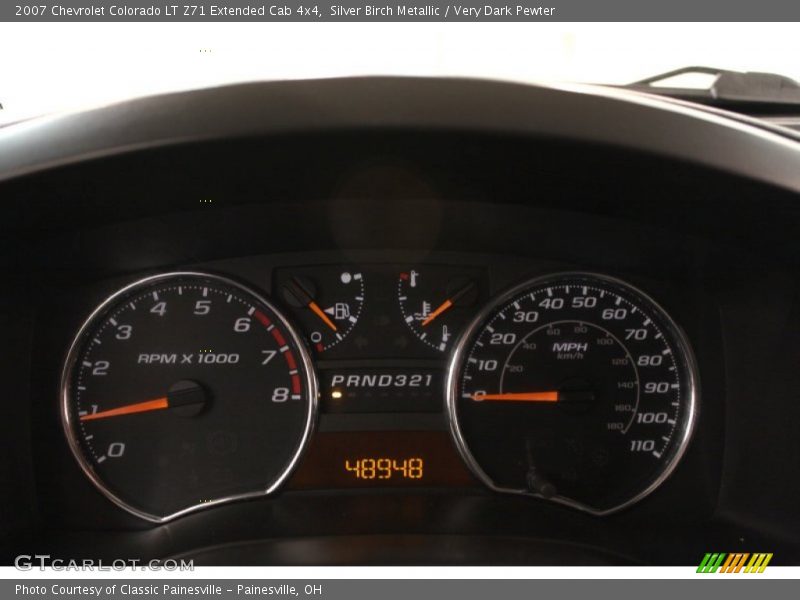 Silver Birch Metallic / Very Dark Pewter 2007 Chevrolet Colorado LT Z71 Extended Cab 4x4