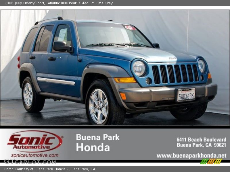 Atlantic Blue Pearl / Medium Slate Gray 2006 Jeep Liberty Sport