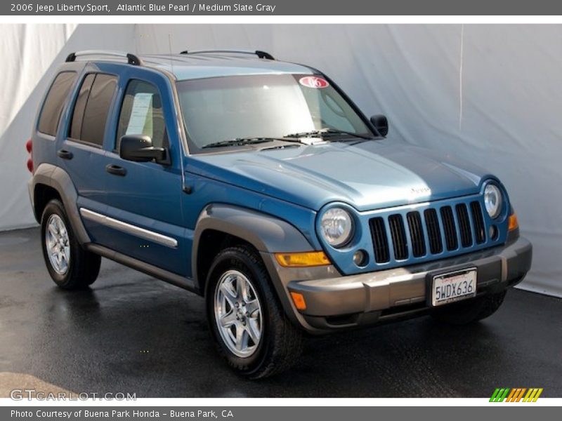Atlantic Blue Pearl / Medium Slate Gray 2006 Jeep Liberty Sport