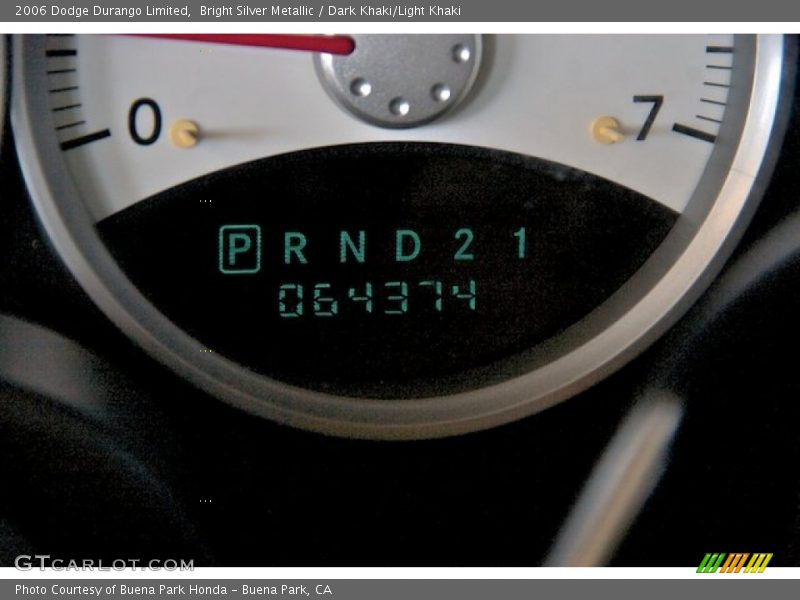 Bright Silver Metallic / Dark Khaki/Light Khaki 2006 Dodge Durango Limited
