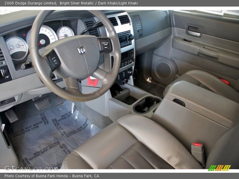 Bright Silver Metallic / Dark Khaki/Light Khaki 2006 Dodge Durango Limited