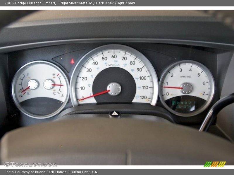 Bright Silver Metallic / Dark Khaki/Light Khaki 2006 Dodge Durango Limited