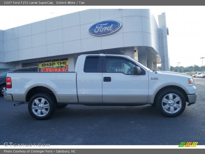 Oxford White / Tan 2007 Ford F150 Lariat SuperCab