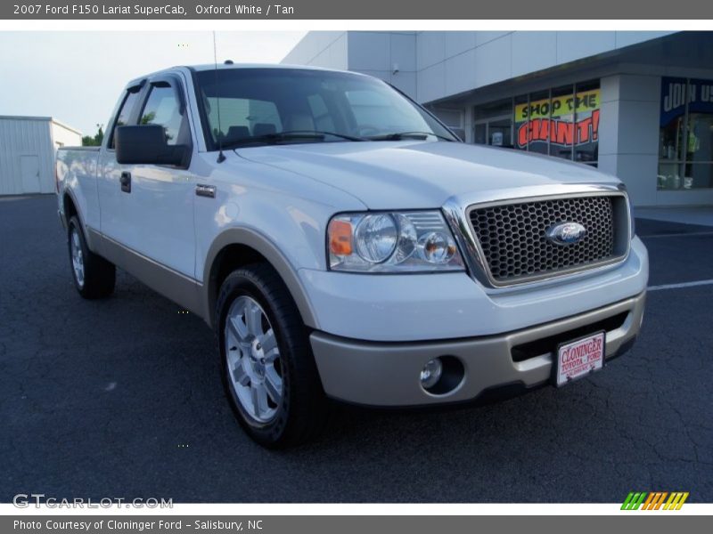 Oxford White / Tan 2007 Ford F150 Lariat SuperCab