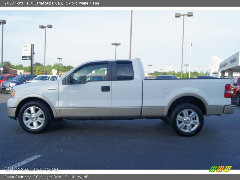 Oxford White / Tan 2007 Ford F150 Lariat SuperCab