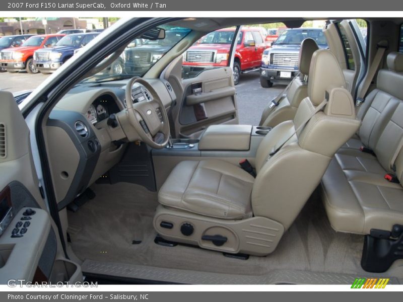 Oxford White / Tan 2007 Ford F150 Lariat SuperCab