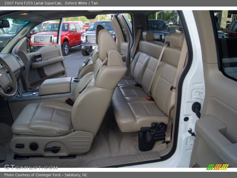 Oxford White / Tan 2007 Ford F150 Lariat SuperCab