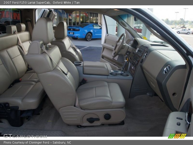 Oxford White / Tan 2007 Ford F150 Lariat SuperCab