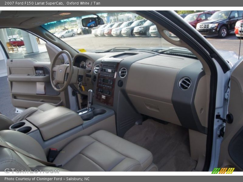 Oxford White / Tan 2007 Ford F150 Lariat SuperCab