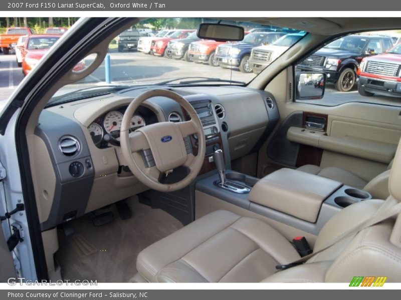 Oxford White / Tan 2007 Ford F150 Lariat SuperCab