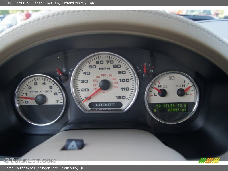 Oxford White / Tan 2007 Ford F150 Lariat SuperCab