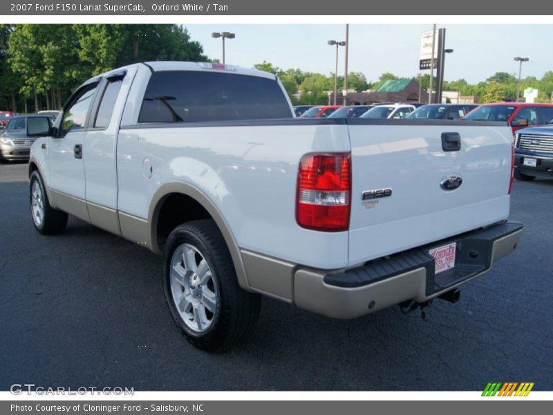Oxford White / Tan 2007 Ford F150 Lariat SuperCab