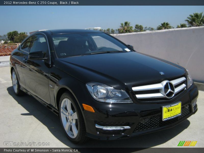 Black / Black 2012 Mercedes-Benz C 250 Coupe