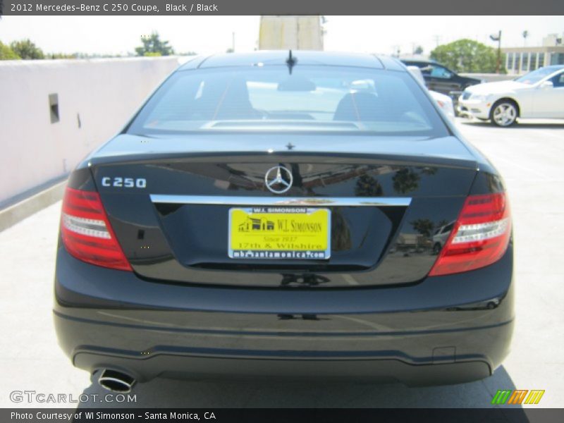 Black / Black 2012 Mercedes-Benz C 250 Coupe