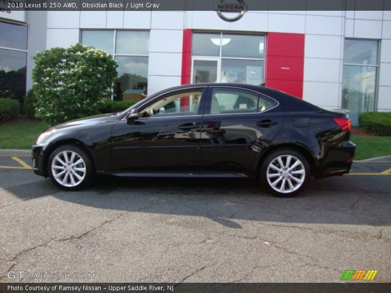 Obsidian Black / Light Gray 2010 Lexus IS 250 AWD