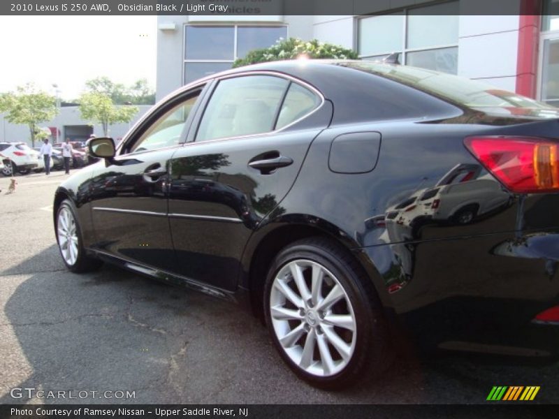Obsidian Black / Light Gray 2010 Lexus IS 250 AWD